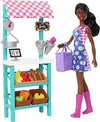 Barbie Careers Playset Farmers Market Set with Blonde Fashion Doll Furniture
