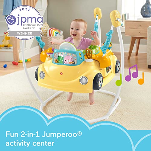 Fisher-Price Baby to Toddler Learning Toy 2-in-1 Servin' Up Fun Jumperoo Activity Center with Music Lights and Shape Sorting Puzzle