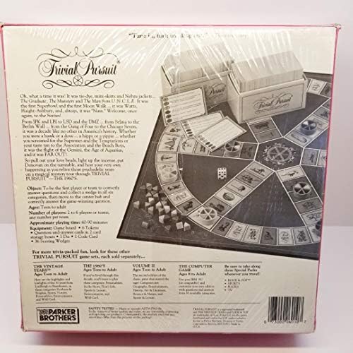 Hasbro Parker Brothers Trivial Pursuit The 1960's Master Game