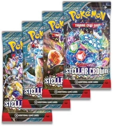 Pokemon Stellar Crown Single Booster Pack - Factory Sealed - 10 Card per Pack - Artwork
