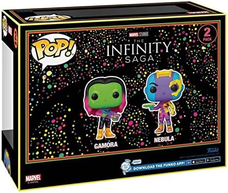 Funko Pop Black Light Two Pack Marvel Guardians of The Galaxy Vol. 2 Gamora Nebula 2