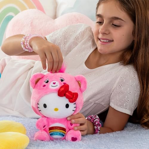 Care Bears Hello Kitty Dressed As Cheer Bear 8 Fun-Size Plush