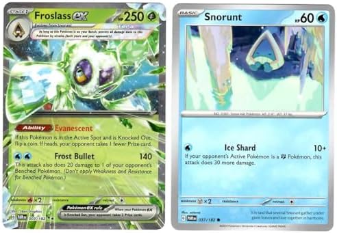 Pokemon Froslass ex 003182 - Paradox Rift - Pokemon Card 2 Lot - Double Rare Holo