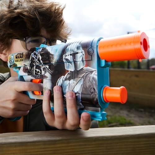 Nerf Star Wars The Mandalorian Dart Blaster 12 Elite Darts Internal Clip Easter Gifts for