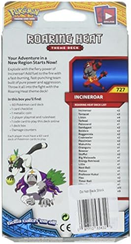 Pokemon TCG Sun Moon - Incineroar Roaring Heat Theme Deck Full Ready to Play Deck of 60