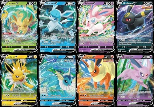 Pokemon Umbreon V Ultra Rare 8 Card Lot - Jolteon - Flareon - Vaporeon - Espeon - Glaceon