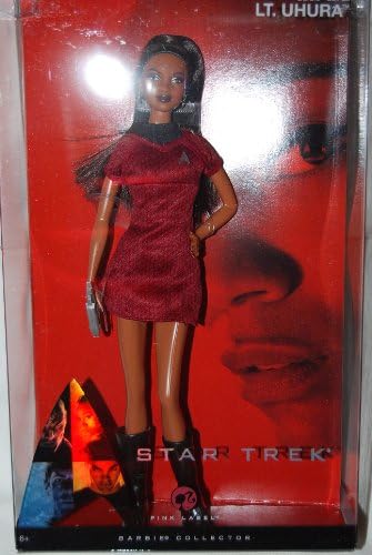 Barbie Star Trek Lt. Uhura AA Red Black Dress Lovely
