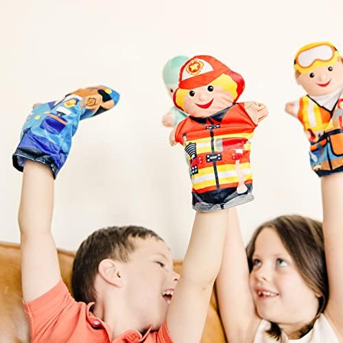 Melissa & Doug Melissa Doug Jolly Helpers Hand Puppets Set of 4 - Construction Worker