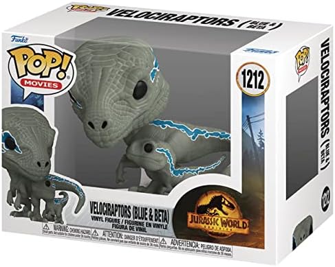 POP Jurassic World Dominion - Blue Beta Velociraptor Funko Vinyl Figure Bundled with