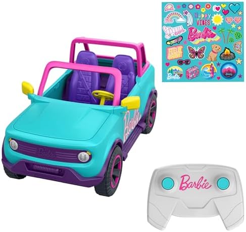 Barbie Hot Wheels RC SUV Remote-Control Pink Vehicle