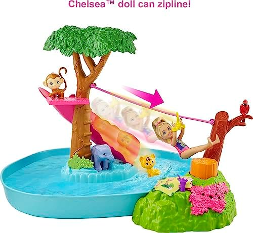 Barbie and Chelsea The Lost Birthday Splashtastic Pool Surprise Playset
