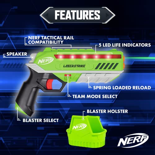 Nerf Laser Strike 4 Player Laser Tag Game Pack Complete with 4 300ft Range Blasters 4