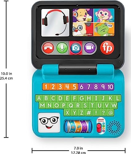 Fisher-Price Baby Toddler Toy Laugh Learn Let's Connect Laptop Pretend Computer with