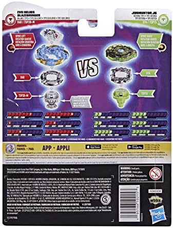 Beyblade Burst Surge Speedstorm Evo Helios Blazebringer and Jormuntor J6 Spinning Top
