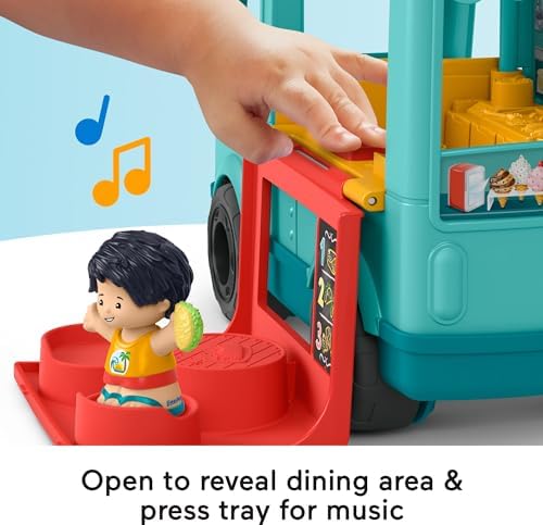 Fisher-Price Little People Musical Toddler Toy Serve It Up Food Truck Vehicle