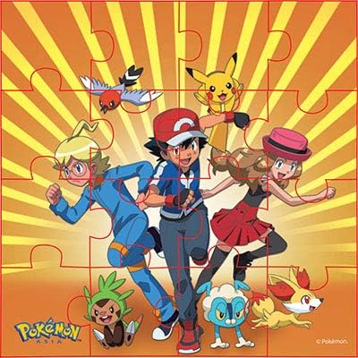 Pokemon Style Characters Jigsaw Puzzle Pack of 6 Total 96 Pieces Assortment 1