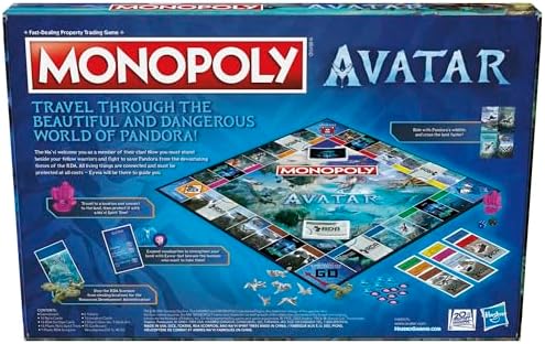 Hasbro Monopoly Avatar Edition Board Game for Ages 8 and Up Family for 2 to 6 Players