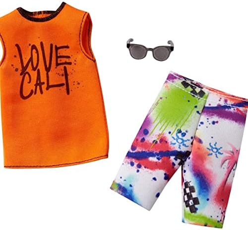 Barbie Ken Complete Look Love Cali Top and Spray Paint Shorts Fashion Pack