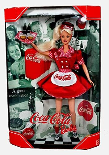 Barbie Mattel Year 1998 Barbie Collector Edition Coca-Cola Barbie as a Waitress.