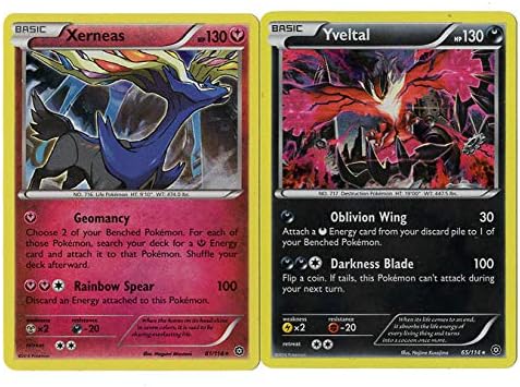 Pokemon Legendary Card Set - Xerneas 81114 Yveltal 65114 - XY Steam Siege - Holo Rare Lot