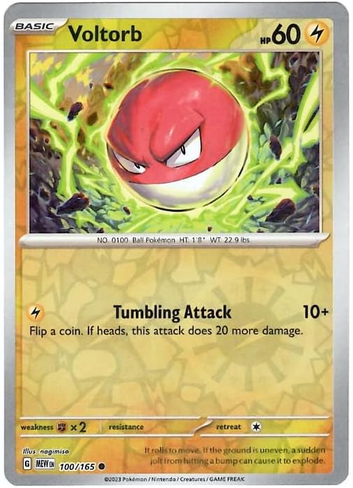 Pokemon - Voltorb 100165 - Pokemon 151 - Reverse Foil - Single Card