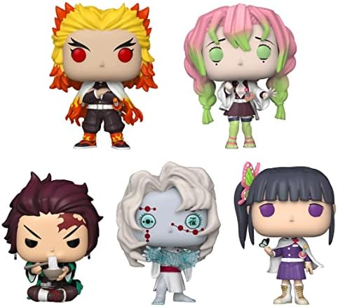 Funko Demon Slayer Pop Bundle - Kamado Tanjiro Kyojuro Rengoku Rui Mitsuri Kanroji Kanao