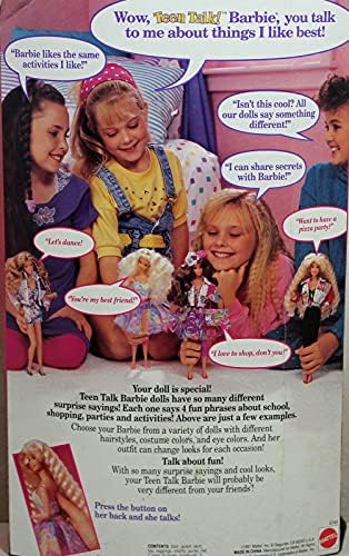 Barbie Mattel Teen Talk Doll - 1991