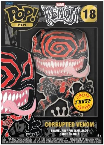 Funko Pop Sized Pin Marvel Venom Corrupted with Chase Styles May Vary