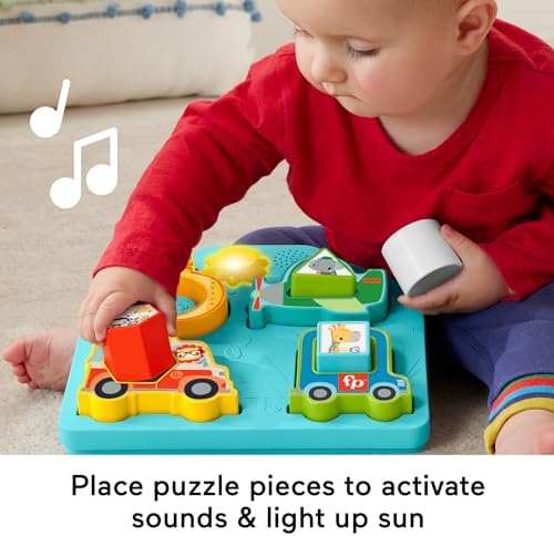 Fisher-Price Baby Sorting Toy Shapes Sounds Vehicle Puzzle