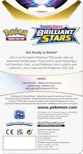 Pokemon TCG Sword Shield 9 Brilliant Stars Premium Checklane Blister Display Card Game