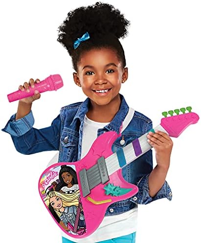 Barbie Rock Star Guitar Interactive Electronic Toy Guitar with Lights Sounds and