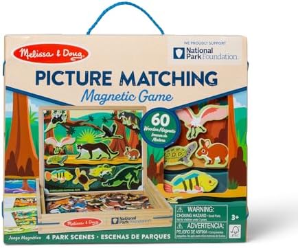 Melissa & Doug Melissa Doug National Parks Wooden Picture Matching Magnetic Game - FSC
