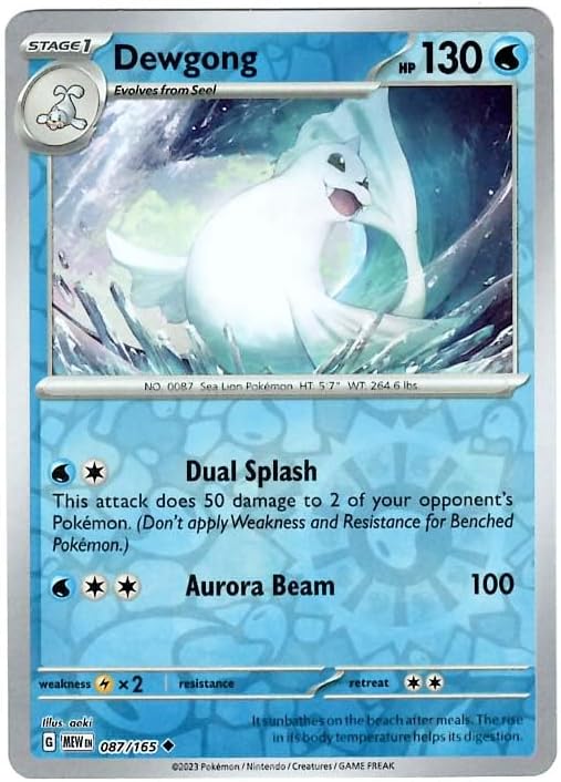 Pokemon - Dewgong 087165 - Pokemon 151 - Reverse Foil - Single Card