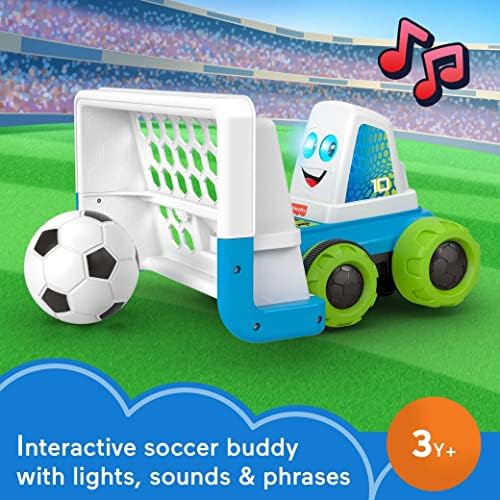 Fisher-Price Electronic Soccer Game Goaldozer Toy Motorized Net with Lights Sounds for