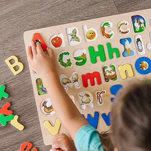 Melissa & Doug Melissa Doug Upper Lower Case Alphabet Letters Wooden Puzzle - 52 Pieces