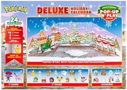 Pokemon PKW3624 Battle Figure Deluxe Advent Calendar 2024 Official Pokemon Calendar with