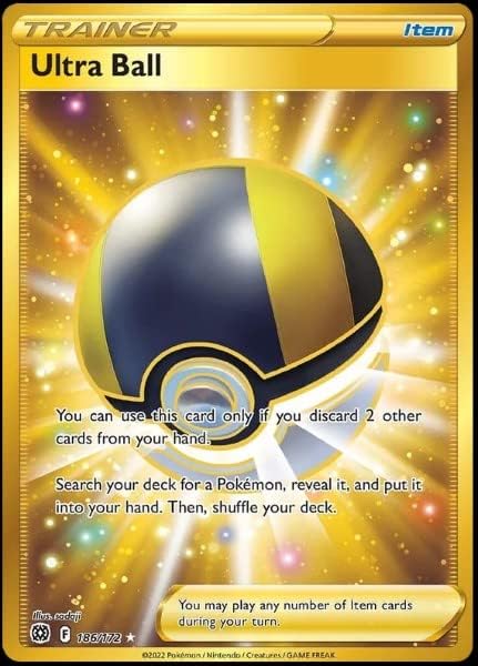 Pokemon Ultra Ball 186172 Brilliant Stars - Secret Rare Gold Pokemon Card