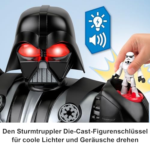 Fisher-Price Imaginext Star Wars Darth Vader Bot 2 Ft Tall Toy Lights Sounds Stormtrooper