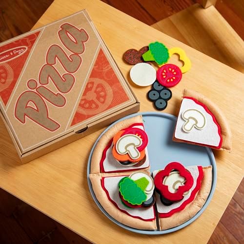 Melissa & Doug Melissa Doug Felt Food Mix 'n Match Pizza Play Food Set 40 pcs
