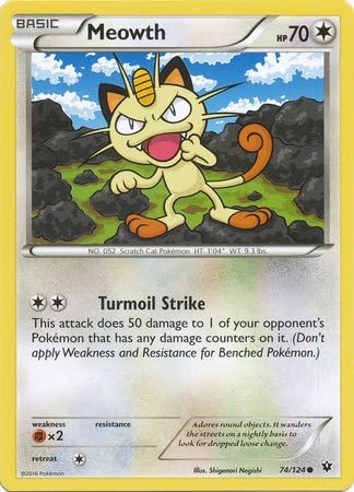 Pokemon - Meowth 74124 - XY Fates Collide