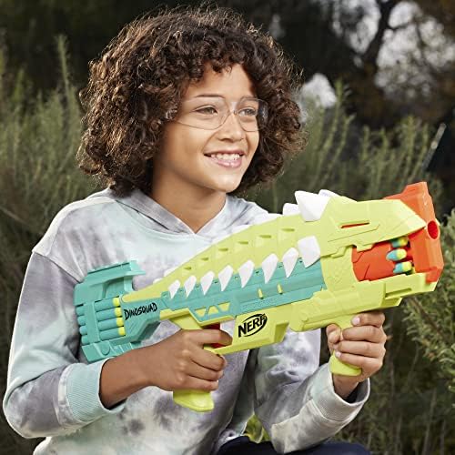 Nerf DinoSquad Armorstrike Dart Blaster 16 Darts Indoor and Outdoor Dinosaur for 8 Year