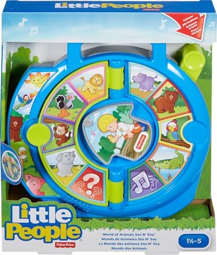 Fisher-Price Little People Toddler Learning Toy World of Animals See 'N Say with Music