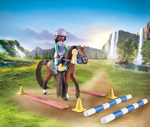 Playmobil Horses of Waterfall Jumping Arena with Zoe and Blaze