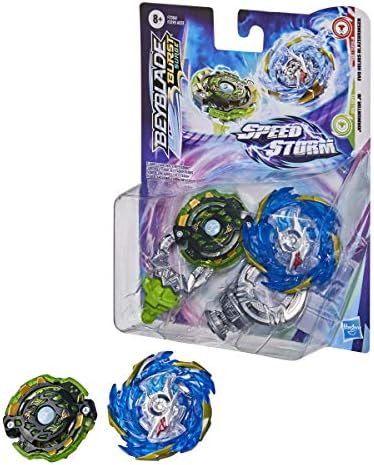 Beyblade Burst Surge Speedstorm Evo Helios Blazebringer and Jormuntor J6 Spinning Top