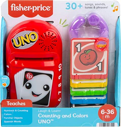 Fisher-Price Baby Toddler Toy Laugh Learn Counting and Colors UNO with Educational Music