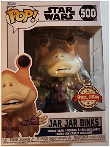 Funko Jar Jar Binks SW The Clone Wars Excluisve Pop Bundled with Pop Protector 500