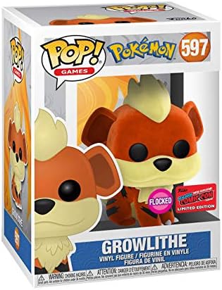 Funko Pop Pokemon Flocked Growlithe 2020 Fall Convention NYCC Shared