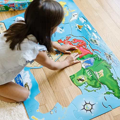 Melissa & Doug Melissa Doug World Map Jumbo Jigsaw Floor Puzzle 33 pcs 2 x 3 feet