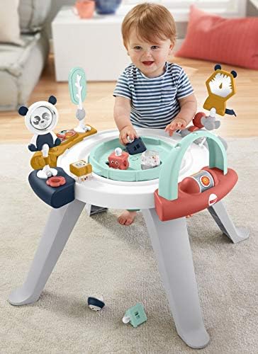 Fisher-Price Baby to Toddler Toy 3-in-1 Spin Sort Activity Center and Play Table with 10