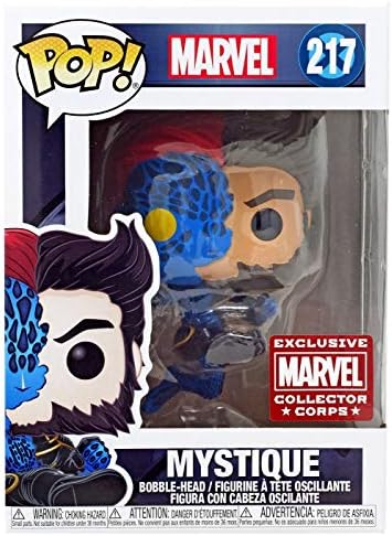 Funko POP Marvel Collector Corps Transforming Mystique 217 wProtective Case